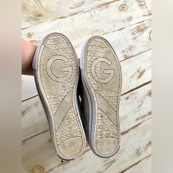 G by GUESS hi-top sneakers GGOPALL 12 womens sz 10 shoes gray tan streetwear EUC - Picture 11 of 14